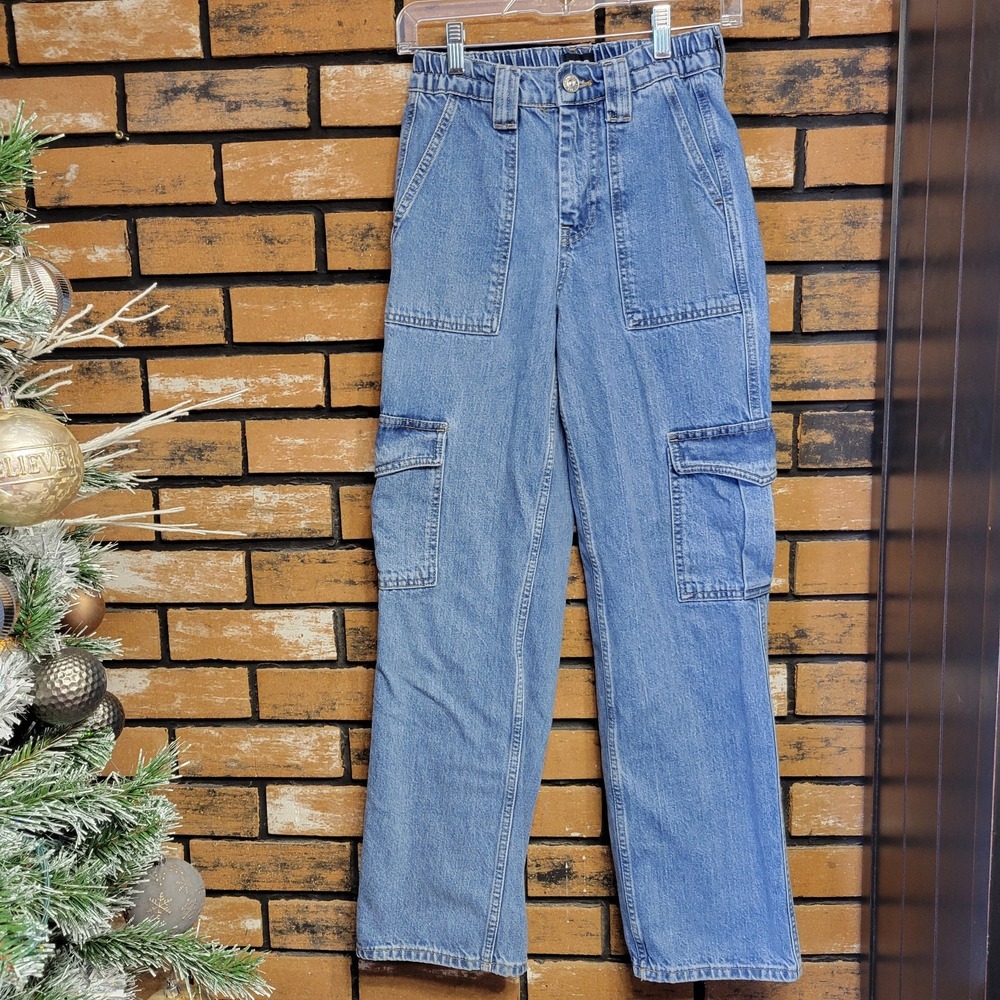 Urban Outfitters Jeans W24 L32 Blue Denim Pants Y2K High Rise Skate BDG Outdoors